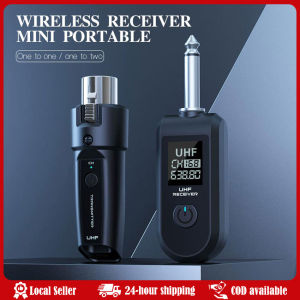 Wireless Guitar UHF XLR Adapter Transmitter Receiver Mic Set Tool Parts For Mic Audio Mixer For BETA58 E945 Mic Audio Mixer PA Portable Wireless Microphone Converter Plastic Stable Signal XLR Transmitter and Receiver System Wired to Wireless Converter