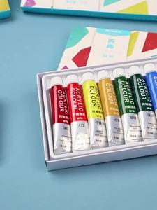 M&G | Bộ Màu Acrylic M&G Dành Cho Trường Mầm Non - 12/24 Màu Nước Dạng Lỏng 5ml Mỗi Tuýp Dễ Vẽ Cho Học Sinh