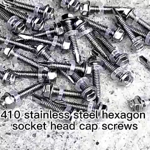 100pcs 410 Stainless Steel Self Drilling TEK Screws Hex Head Self Drilling Screws for Metal