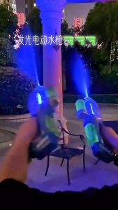 CHANG ปืนฉีดน้ำไฟฟ้า 3 ขวด ยิงไกล ชาร์จ USB ของเด็ก มาพร้อมขวดน้ำ จุเยอะ สำหรับฉีดบริเวณที่ซ่อนผ่านฉีดฟิลเลอร์ คุณภาพและความปลอดภัย