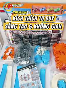 Bộ lắp ráp đường ray xe đua 3 tháp 3 tầng 138 chi tiết 17S PeeKaPaw Toys