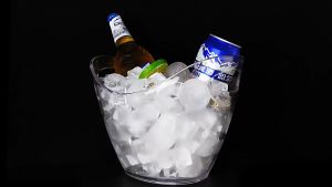 Ice Bucket Akrilik Wine Beer Acrylic Ice Bucket Ember Bir Es 4L Keranjang Serbaguna Keranjang Piknik Penyimpanan / Wine Beer Bucket Ice Tranpsarent / Ember Bir Es 4 Liter Bahan Acrylic
