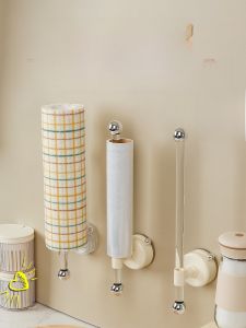 Bathroom Kitchen Suction Cup Towel Holder No Drilling Luxury Creative Hanging Towel Storage Rack Home Wall Mounted Cloth Rack