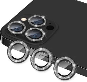 2-3Pcs Glitter Camera Lens Protector Cover For IPhone 16 Pro Max 16 Plus 13 Mini 14Pro 15Pro Pink Glass Protection Accessories