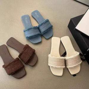 Womens Slippers Solid Color Open-toe Set Foot Vacation Beach Flat Sandals Casual Flip Flops Summer Indoor Women Slides Shoes