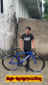 (Size M) Xe Đạp Thể Thao Tsunami Snm100 Single (Đạp Ngược Là Dừng) Bản Khung Thép Custom Kèm Phanh Tay - Dây Strap - Đồ Lắp