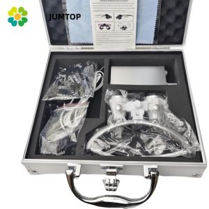 Kính Lúp Nha Khoa JUMTOP 3.5X Với Đèn Pha 3W Kính Hai Mắt Bằng Kim Loại Dùng Cho Phòng Thí Nghiệm Công Việc Y Tế Khoảng Cách Làm Việc 320mm-420mm
