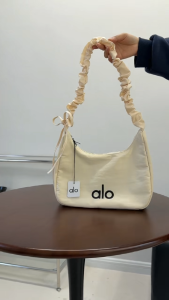 ALO bag Soft Fabric Ruched Strap Hobo Shoulder Bag Ultra Light Small Capacity crocsbody Handbag For Women Daily Shopping