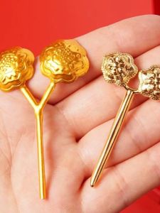 Kẹp Tóc Cưới Cao Cấp Bằng Vàng Mạ Vàng Trung Quốc Đại Lục Kẹp Tóc Trang Trí Trang Trí Nhà Phong Cách Cổ Điển