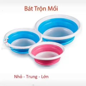 [ Thau gấp gọn ] Thau Trộn Mồi Chậu Đựng Mồi Câu Cá Gấp Gọn Tiện Lợi - TTM4