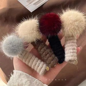 Mùa Đông Sang Trọng dây điện thoại dây buộc tóc thời trang mới Dễ Thương dây đeo điện thoại Đàn Hồi Băng cao su Dễ Thương tóc đuôi ngựa Dây Buộc Tóc Ban Nhạc Cho Cô Gái tóc phụ nữ Phụ Kiện