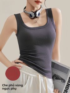 MiiOW | Áo ba lỗ không tay Catman dành cho nữ mùa xuân hè mới ôm vừa vặn che mông áo chui đầu màu trơn không tay áo ba lỗ nhỏ