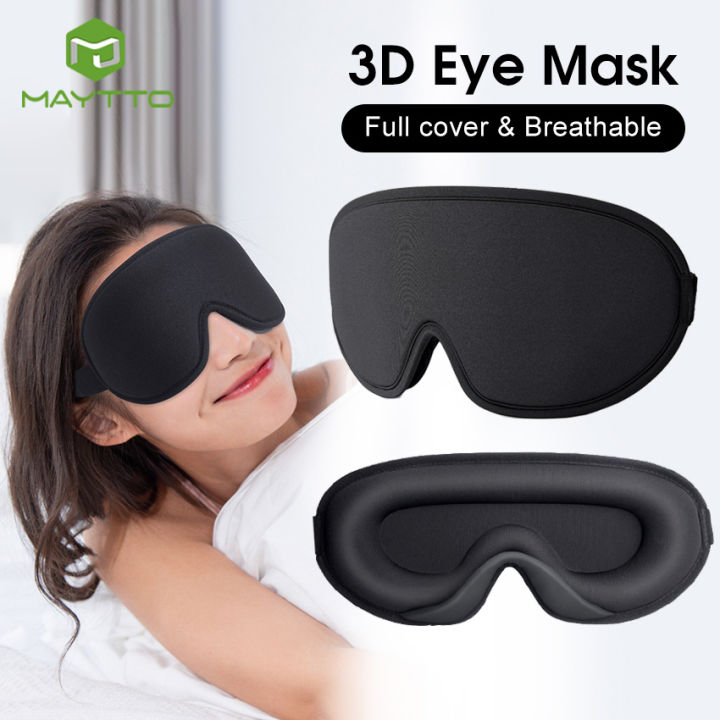 MAYTTO Eye Mask 3D Sleep Mask Memory Foam Sleep Eye Mask 100% Blackout Sleep  Mask Soft & Comfortable Sleeping Mask for Light Blocking Eye mask for  Sleeping