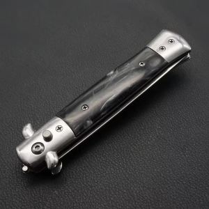 1pcs Stainless Steel Foldable Automatic Combs Knife Brushes Hair Trimmer Comb Brush Accessories Butterfly Mens Pocket Knife Comb