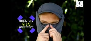 "SG SELLER" UV protection Sun Cap Fishing Hat Baseball Cap with Face Neck Cover Flap