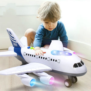 Kids Jumbo Airplane Toy Baby Educational Multi-Function Music Durable Simulation Model for 2-3 Years Old Boys And Girls