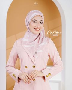 Emmeline Scarf Arrafi Jilbab hijab kerudung wanita dewasa segiempat motif garis daily simple mewah terbaru new terlaris terkini modern kekinian murah viral 2024 adem mudah di bentuk cantik bahan voal exclusive cantik bayar ditempat COD gratis ongkir