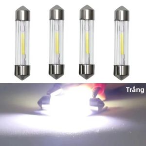 4 Đèn LED Trang Trí Biển Số Xe Ô Tô 31MM-41MM Vỏ Đèn Đèn Dome 6000K 12V Dùng Được Cho Nhiều Loại Xe
