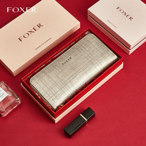 FOXER | Large Capacity Multi-card Zipper Wallet Hand Clutch