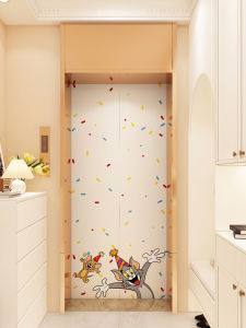 Miếng Dán Cửa Máy Bay Tuyết Hoạt Hình Dễ Thương Trang Trí Phòng Máy Bay Tuyết Miếng Dán Ống Nước Chữa Cháy Tấm Lót Tường Chống Thấm Nước