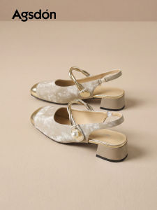 Agsdon | Comfortable Low Heel Mary Jane Sandals Female