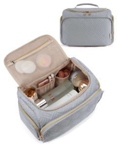 BAGSMART | BAGSMART Large Capacity Womens Makeup Bag Travel Toiletry Bag With Handle Waterproof Storage Cosmetic Organizer Cases