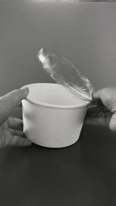 PAPER BOWL PUTIH 800ML WADAH MAKANAN MANGKOK KERTAS KAMI (25 PCS)