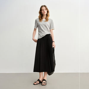 DUSHU | High Waist A-Line Folded Skirt