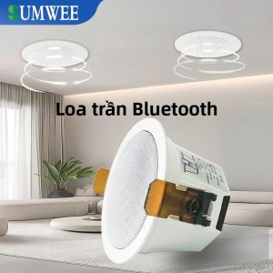 Loa Trần Mini Bluetooth 2 Inch Âm Thanh Nổi Trong Nhà Hệ Thống Âm Nhạc Chất Lượng Cao Âm Thanh Nền Chất Lượng Cao Chất Liệu Nhựa Lắp Âm Trần
