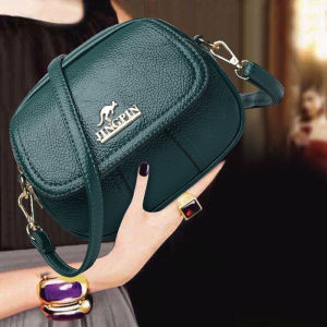 Genuine Leather Fashionable Shoulder Crossbody Bag for Women Summer 2024 New Style Casual Pure Color Soft Square Handbag