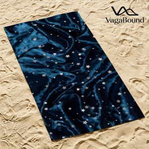 Blue Velvet Stars Luxury Beach Towels Crafted from Combed Cotton Plush and Absorbent Beach Towel or Pool Towels