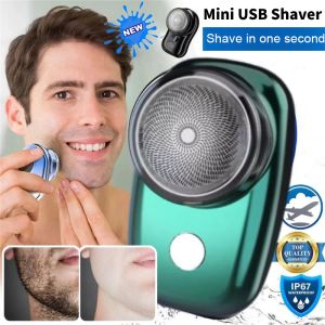Mens Mini Electric Shaver Portable Washable Automatic Beard Trimmer Rechargeable Waterproof Face Razor