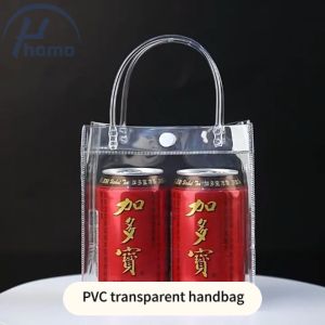 PVC Handle Bag Fashion Clear Tote Bags Leisure Bag Gift Bag Crystal Women Handbag Festive Gift Packaging Bag Snack Storage Bag