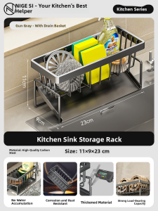 NIGESI | 304 Stainless Steel Sponge Drain Water Rack