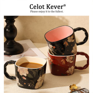 French Stylish Luxury Ceramic Square Mug