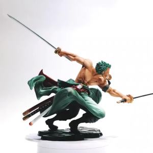 Bandai | One Piece Anime Figure Smiley Luffy Three Form Face and GK Roronoa Zoro Three-blade Sa-maximum Manga Anime Statue Action Figure