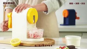 XMSJ | Portable Manual Hand Crank Ice Crusher Shaver Snow Cone Machine DIY Slushy Maker Smoothie Summer Kitchen Bar Party Tools Gadgets