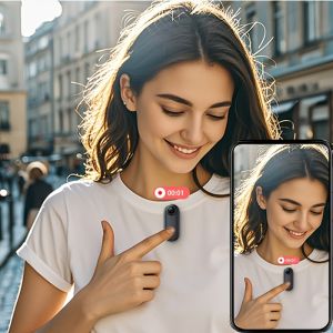 Camera Thể Thao Ngoài Trời 4K FHD Kích Thước Nhỏ Gọn Như Ngón Tay Có Vỏ Chống Nước Dùng Để Quay Video Cho Xe Máy Xe Đạp.