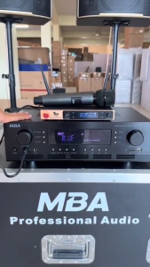 WEMICGLOBALSOUND ชุดร้องคาราโอเกะ แอมป์ขยายเสียงมีบลูทูธ ลำโพง10นิ้ว กำลัง 300วัตต์x2 ไมค์สาย ชุดเครื่องเสียง เสียงดี เบสแน่น