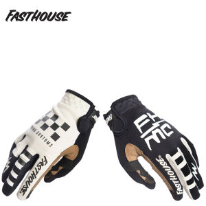 Fasthouse 2024 Touch Screen New Feature Black and White FHMC Bicycle Motorcycle Mountain Bike Outdoor Riding Gloves