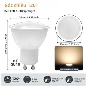 GATETOP | Bóng Đèn LED GU10 Nhiều Gói 2-10W 38 ° /120 ° Đèn Halogen Thay Thế Beam Angle 220V Cho Đèn Chiếu Sáng Sảnh - Tiết Kiệm Năng Lượng 2700K-6500K
