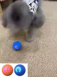 Pet Mainan anjing kucing Bola Listrik LED Bergulir Cerdas Hewan Peliharaan Bola mainan hewan peliharaan