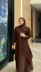 Jasmine Dress Ceruty Mix Payet Baju Dress Lebaran Wanita Dewasa Terbaru 2025 Kekinian Viral Trendy