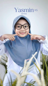 Daffi Hijab - Yasmin Kids Series Jilbab Instan Anak Jersey Xable Untuk umur 3 4 5 6 7 8 9 10 11 Tahun Ped Antem Nyaman dan Adem