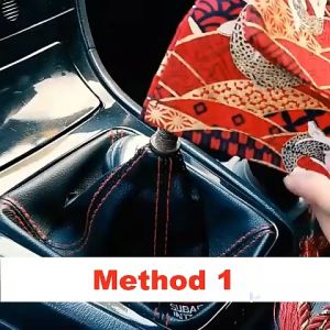 JDM Car Gear Knob Cover Samurai Gearbox Gear Decoration Parts In-car Accessories Universal Shift Lever Knob Boot Cover Gear Box Case JDM Parts Cloth Car Gear Knob Cover Universal Auto Shift Collars Covers Shifter Lever Boot Gaiter Automobile Interior Acce
