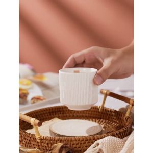 Đế lót ly nến thơm chillme chất liệu gỗ tự nhiên phong cách vintage cao cấp