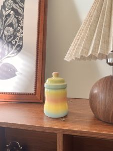 Dopamine Rainbow Ceramic Toothpick Holder Creative Home Living Room High End Restaurant Toothpick Bucket Storage Organizer