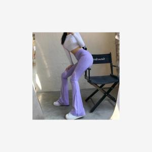 Casual High-Waisted Bell-Bottoms Tight Fit Loose Leggings Womens Summer Fashion Cleanfit Style Micro Flared Pants