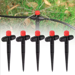 หัวฉีดสปริงเกลอร์รดน้ำกระจาย ° 360ดอกไม้เกษตรสวนหัวฉีดชลประทาน5ชิ้น