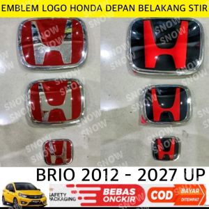 Emblem Logo Honda Brio 2012 2016 2018 2023 2024 2025 2026 2027 Depan Belakang Stir Hitam Merah Chrome